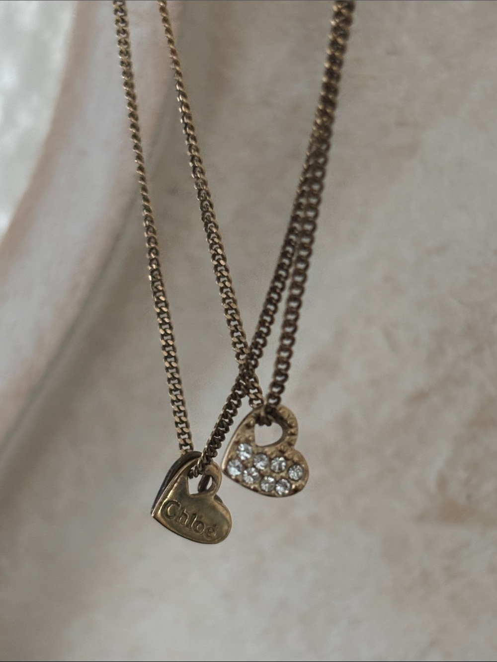 Chloe triple mini heart necklace